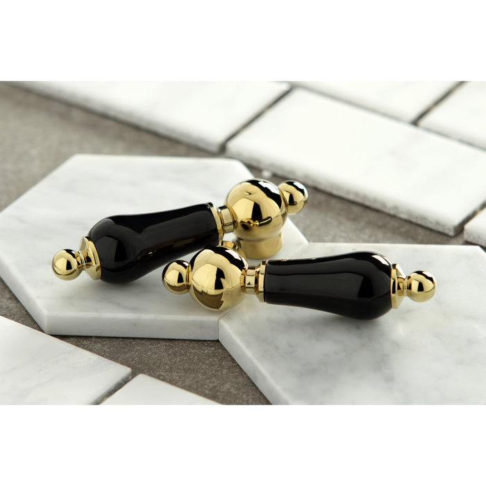Kingston Duchess KBH1602PKL Porcelain Lever Handle, Polished Brass