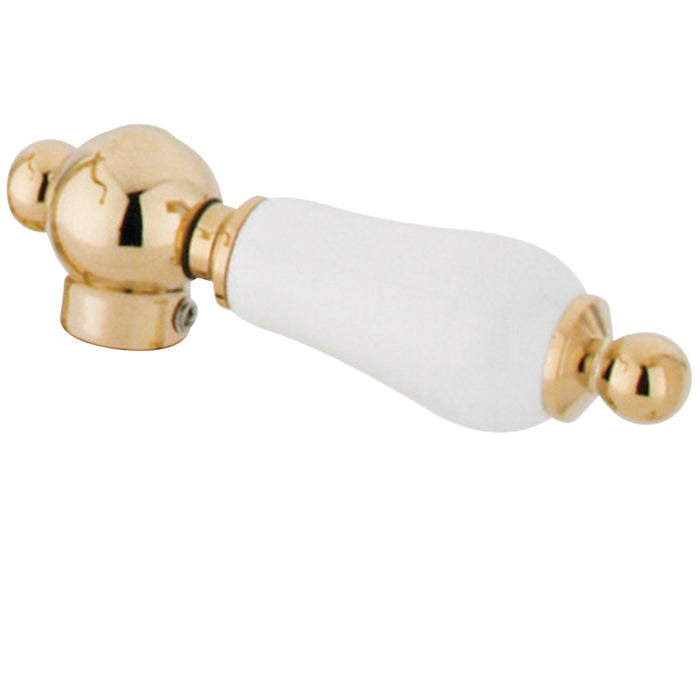 Kingston KBH1602PL Porcelain Lever Handle, Polished Brass