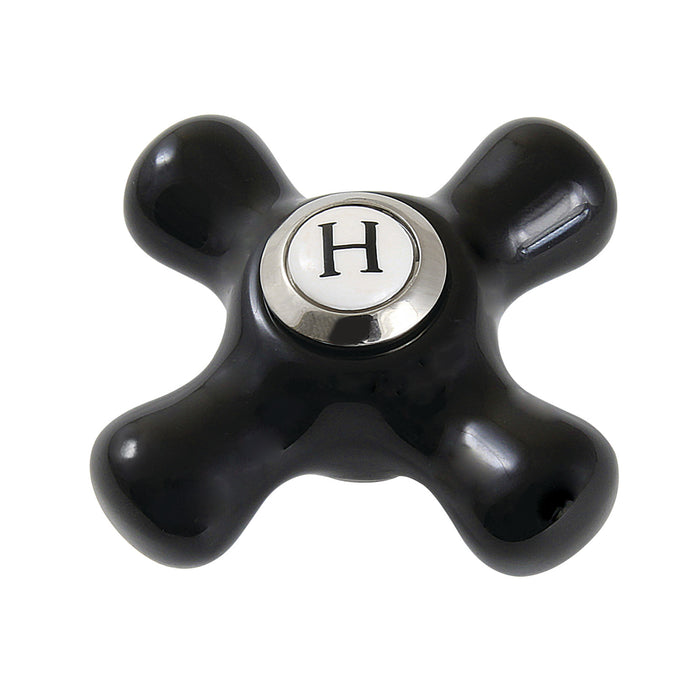 Kingston Duchess KBH1606PKXH Porcelain Cross Handle (Hot Side), Polished Nickel