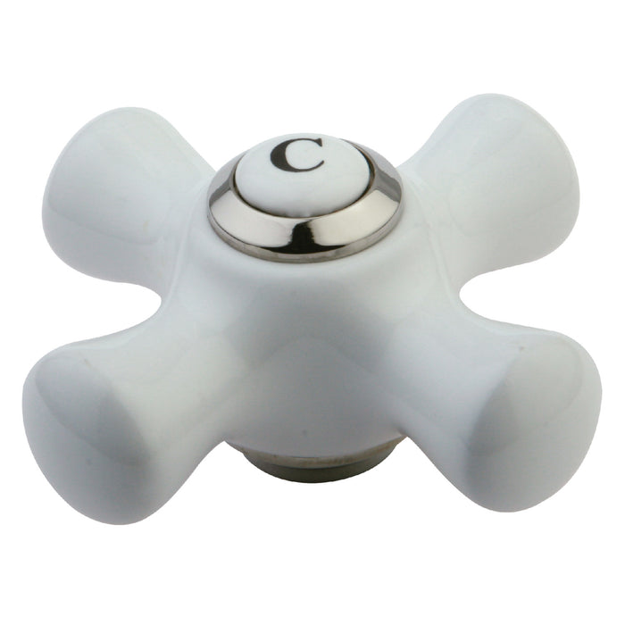 Kingston KBH1606PXC Porcelain Cross Handle (Cold Side), Polished Nickel