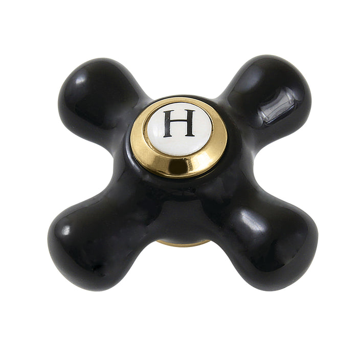 Kingston Duchess KBH1607PKXH Porcelain Cross Handle (Hot Side), Brushed Brass