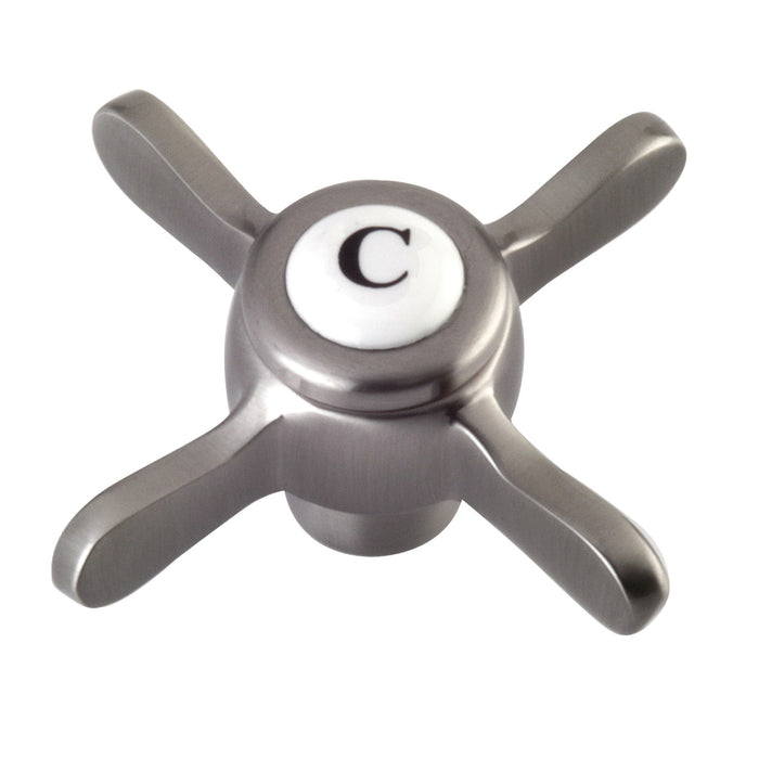 Kingston Essex KBH1608BEXC Brass Cross Handle (Cold Side), Brushed Nickel