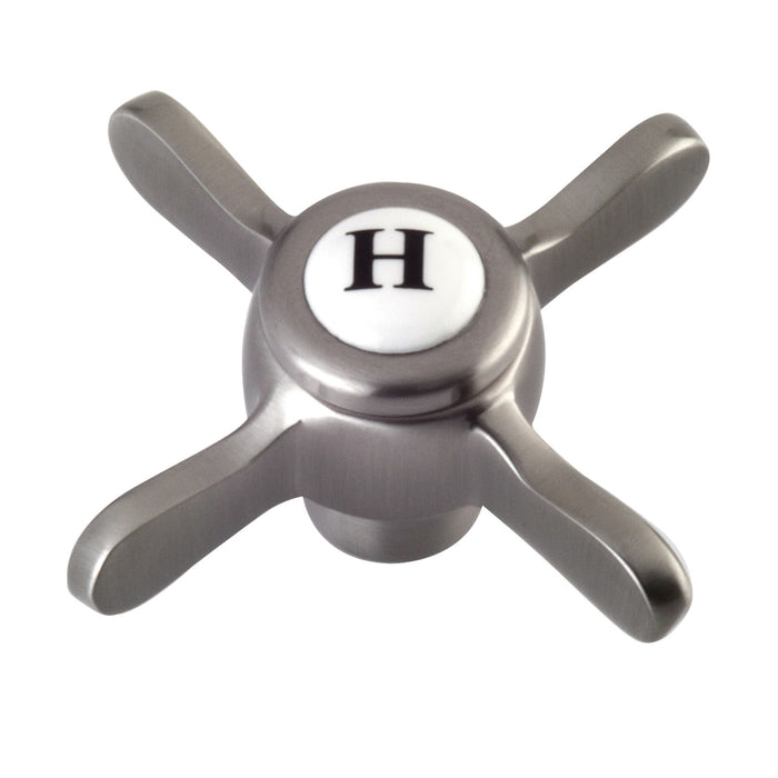Kingston Essex KBH1608BEXH Brass Cross Handle (Hot Side), Brushed Nickel