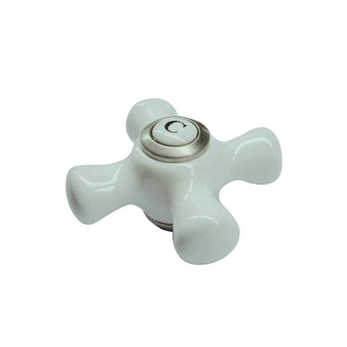 Kingston KBH1608PXC Porcelain Cross Handle (Cold Side), Brushed Nickel
