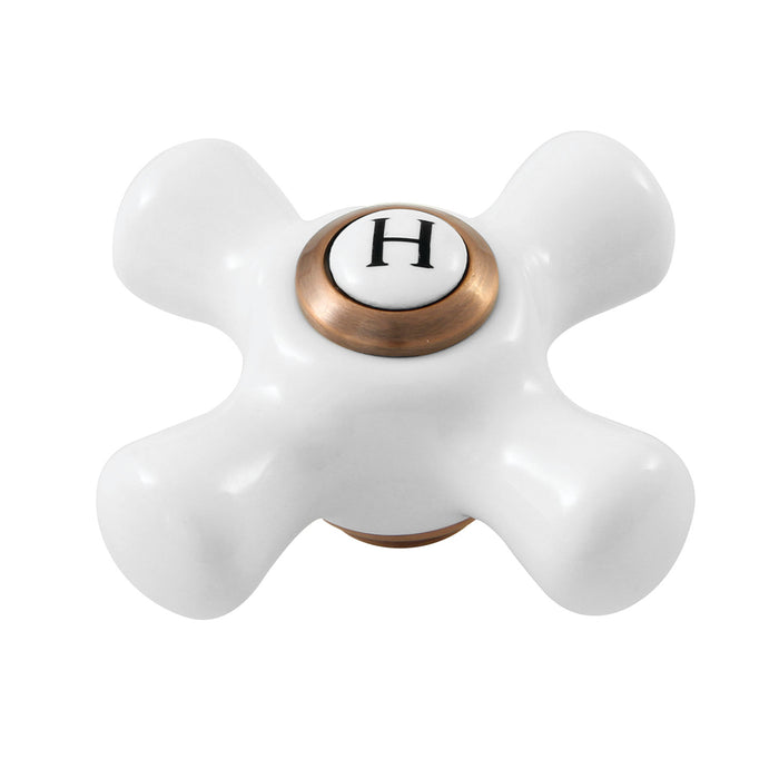 Kingston KBH160PXACH Porcelain Cross Handle (Hot Side), Antique Copper