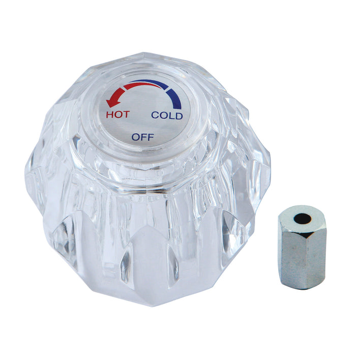 Kingston KBH1681 Acrylic Knob Handle, Clear