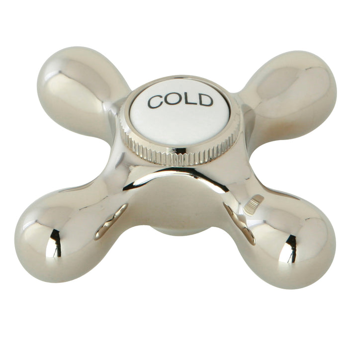 Kingston KBH1796AXC Brass Cross Handle (Cold Side), Polished Nickel