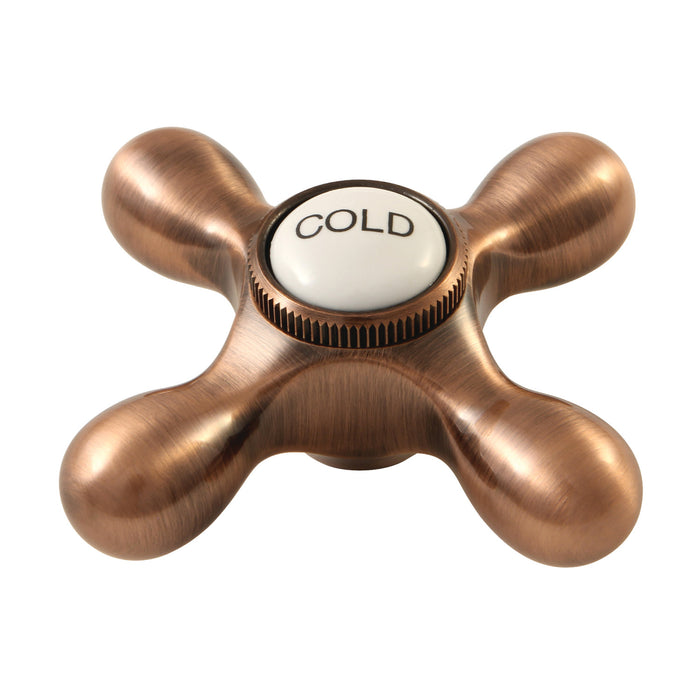Kingston KBH179AXACC Brass Cross Handle (Cold Side), Antique Copper