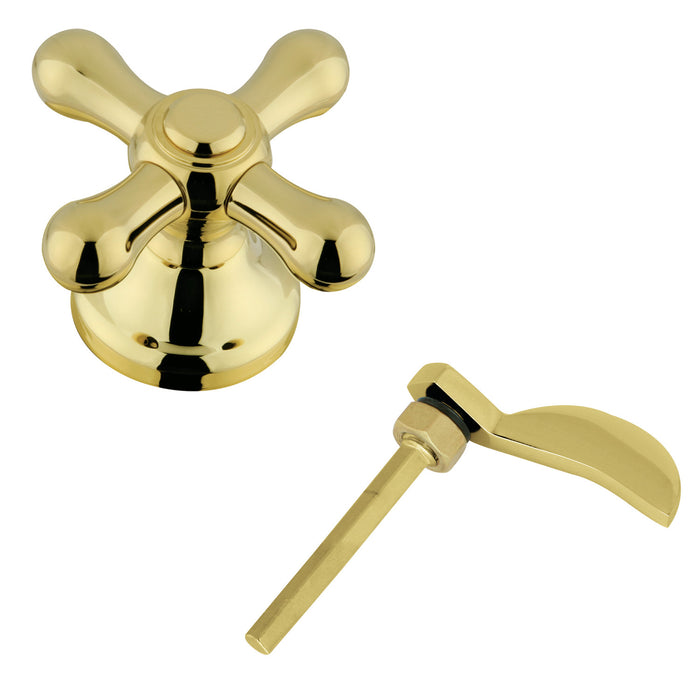 Kingston KBH36320AX Metal Cross Handle with Diverter, Polished Brass