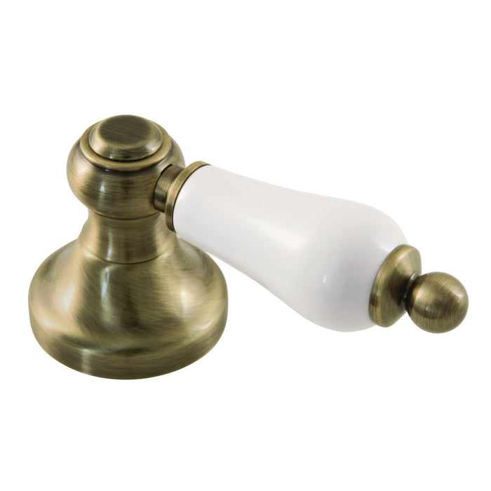 Kingston KBH3633PL Porcelain Lever Handle, Antique Brass