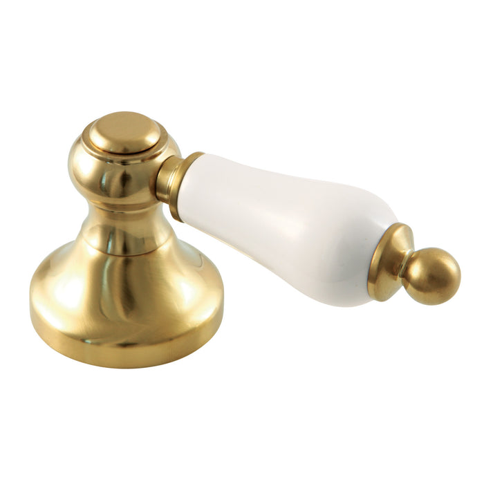 Kingston KBH3637PL Porcelain Lever Handle, Brushed Brass