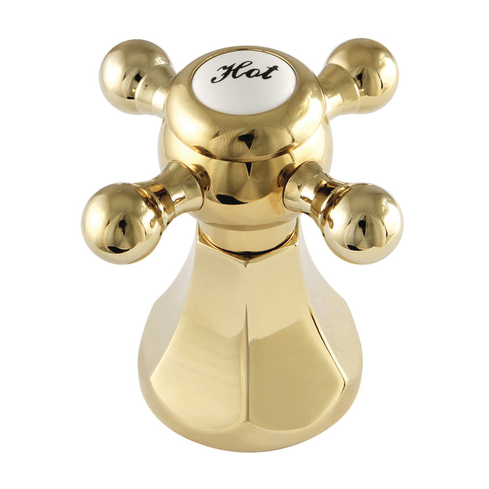 Kingston KBH4462BXH Metal Cross Handle (Hot Side), Polished Brass