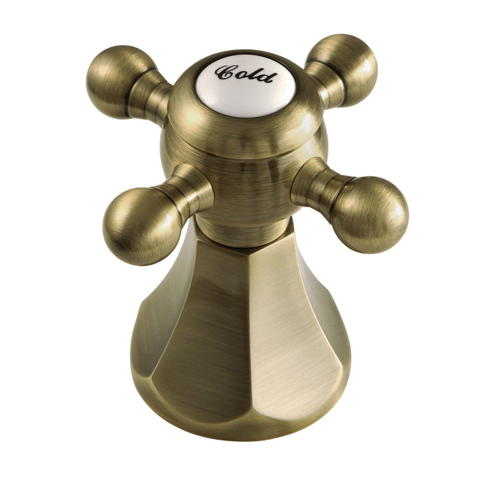 Kingston KBH4463BXC Metal Cross Handle (Cold Side), Antique Brass