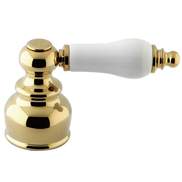 Kingston KBH602PLC Porcelain Lever Handle (Cold Side), Polished Brass