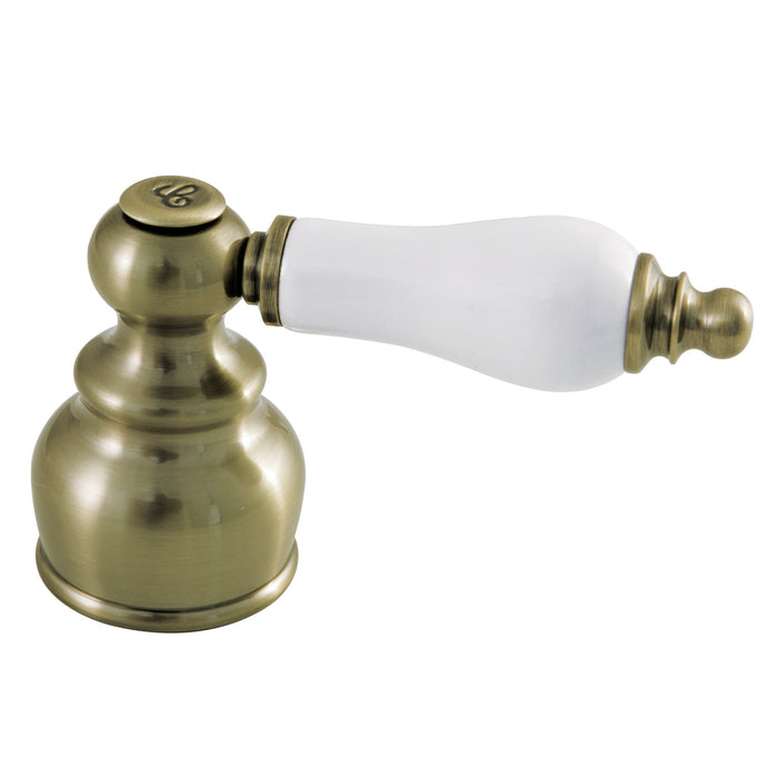 Kingston KBH603PLABC Porcelain Lever Handle (Cold Side), Antique Brass