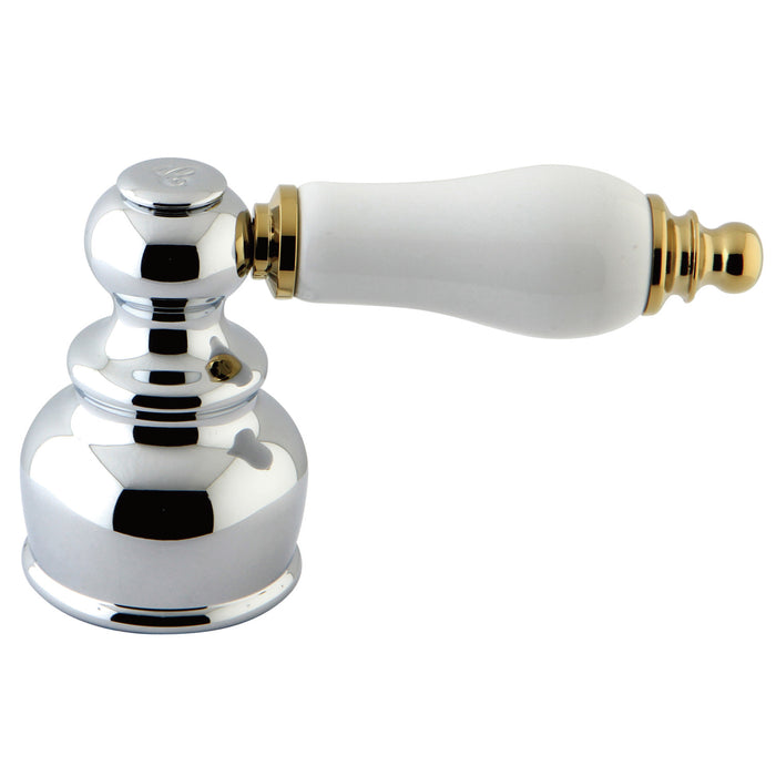 Kingston KBH604PLC Porcelain Lever Handle (Cold Side), Polished Chrome/Polished Brass