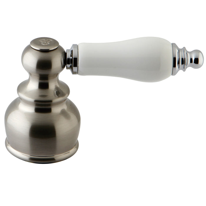 Kingston KBH607PLC Porcelain Lever Handle (Cold Side), Brushed Nickel/Polished Chrome