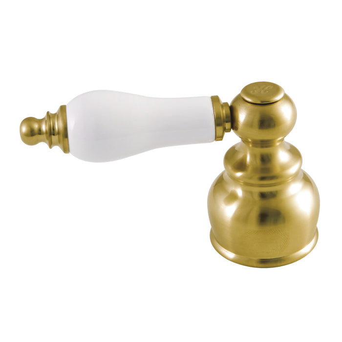 Kingston KBH607PLSBH Porcelain Lever Handle (Hot Side), Brushed Brass