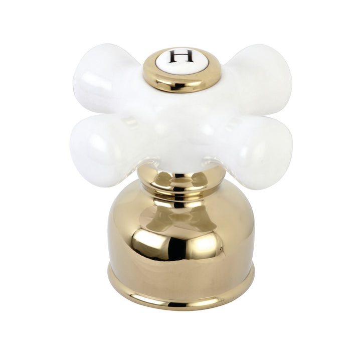 Kingston KBH722PXH Porcelain Cross Handle (Hot Side), Polished Brass