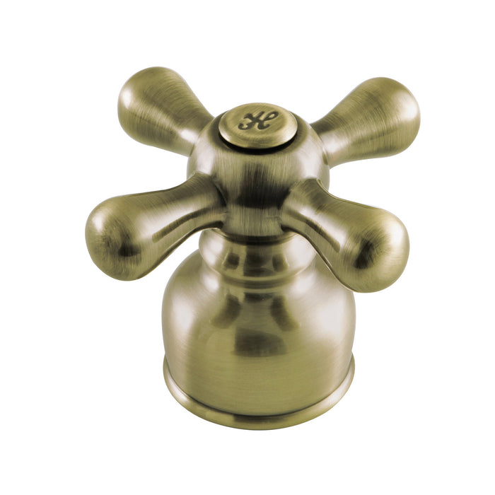 Kingston KBH723AXABH Metal Cross Handle (Hot Side), Antique Brass