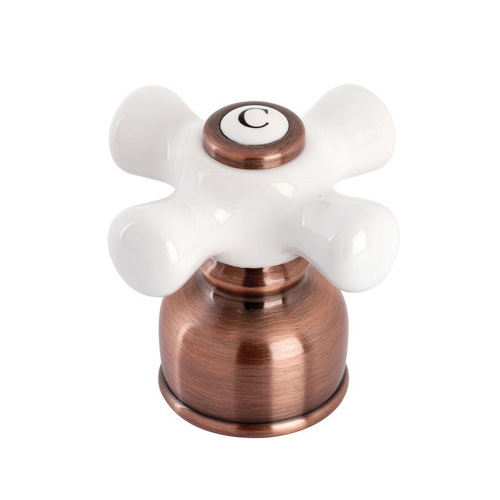 Kingston KBH726PXC Porcelain Cross Handle (Cold Side), Antique Copper