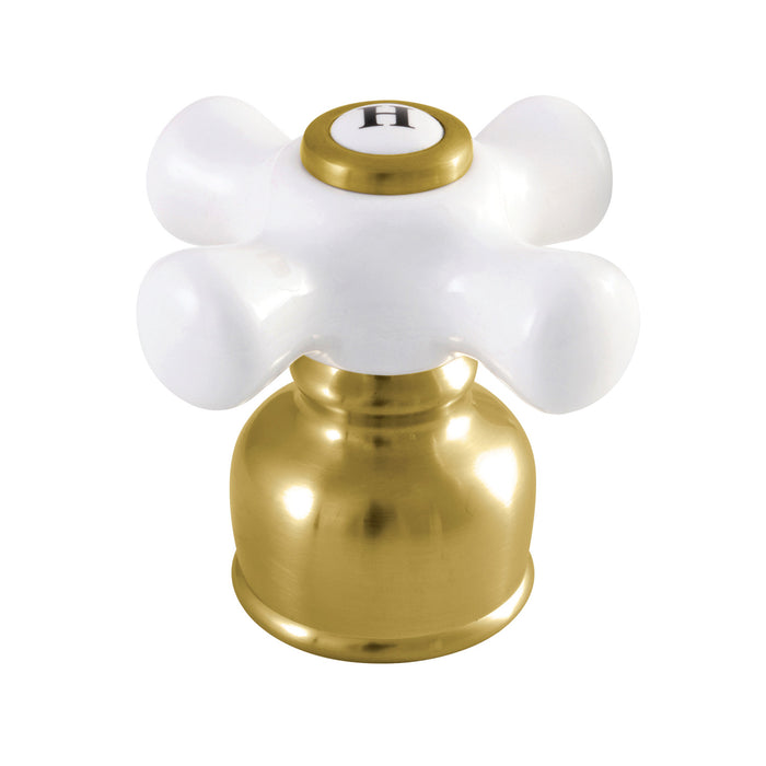 Kingston KBH727PXSBH Porcelain Cross Handle (Hot Side), Brushed Brass