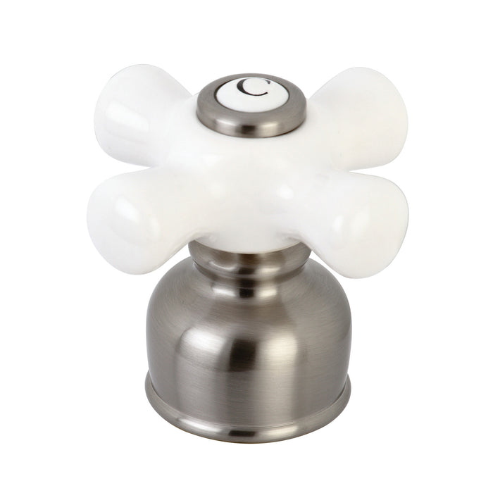 Kingston KBH728PXC Porcelain Cross Handle (Cold Side), Brushed Nickel