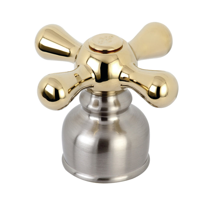Kingston KBH729AXH Metal Cross Handle (Hot Side), Brushed Nickel/Polished Brass
