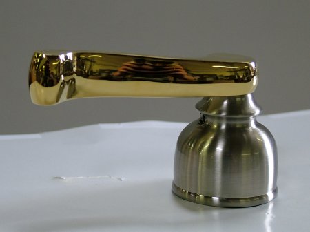 Kingston KBH8629H Zinc Alloy Lever Handle (Hot Side), Brushed Nickel/Polished Brass