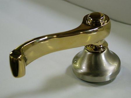 Kingston KBH8639FL Metal Lever Handle, Brushed Nickel/Polished Brass