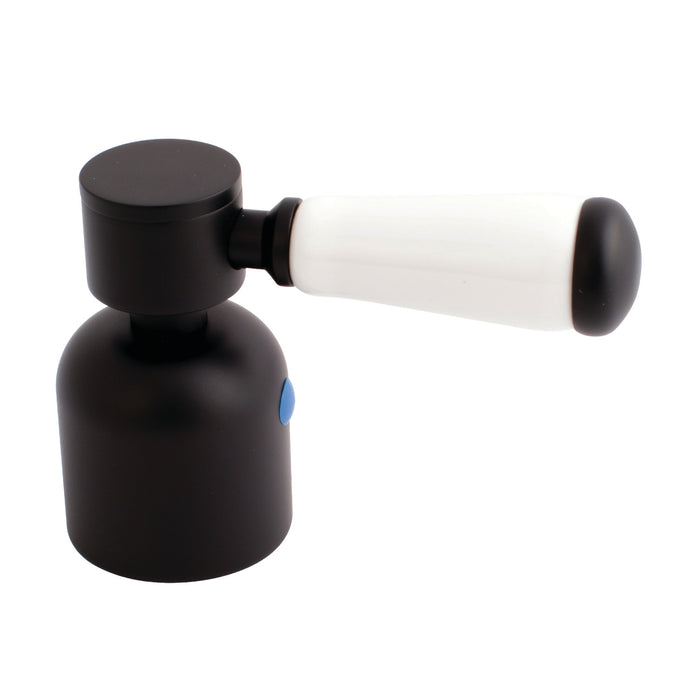 Kingston Paris KBH8960DPLC Metal with Porcelain Lever Handle (Cold Side), Matte Black