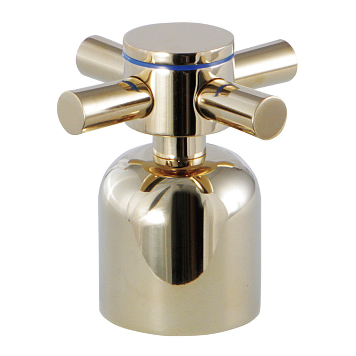 Kingston Concord KBH8962DXC Metal Cross Handle (Cold Side), Polished Brass