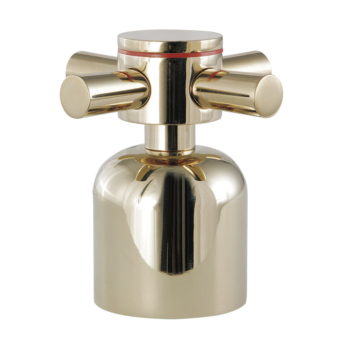 Kingston Concord KBH8962DXH Metal Cross Handle (Hot Side), Polished Brass