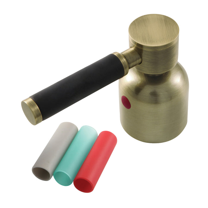Kingston Kaiser KBH8963DKLH Metal Lever Handle (Hot Side), Antique Brass