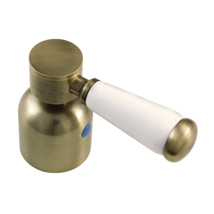 Kingston Paris KBH8963DPLC Metal with Porcelain Lever Handle (Cold Side), Antique Brass