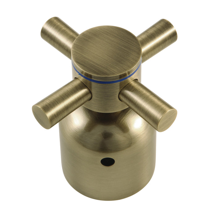 Kingston Concord KBH8963DXC Metal Cross Handle (Cold Side), Antique Brass