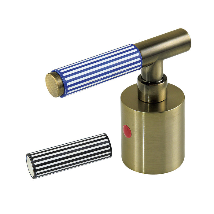 Kingston Verona KBH8963KPSH Zinc Alloy Lever Handle (Hot Side), Antique Brass