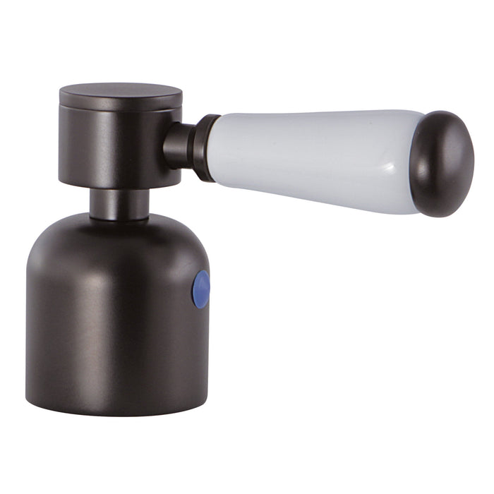 Kingston Paris KBH8965DPLC Metal with Porcelain Lever Handle (Cold Side), Oil Rubbed Bronze