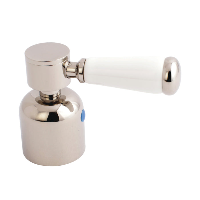 Kingston Paris KBH8966DPLC Metal with Porcelain Lever Handle (Cold Side), Polished Nickel