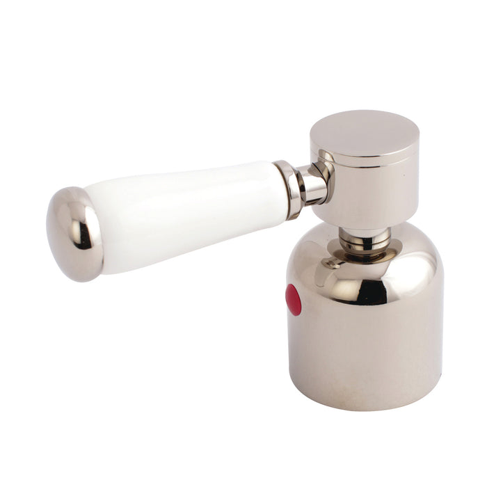 Kingston Paris KBH8966DPLH Metal with Porcelain Lever Handle (Hot Side), Polished Nickel