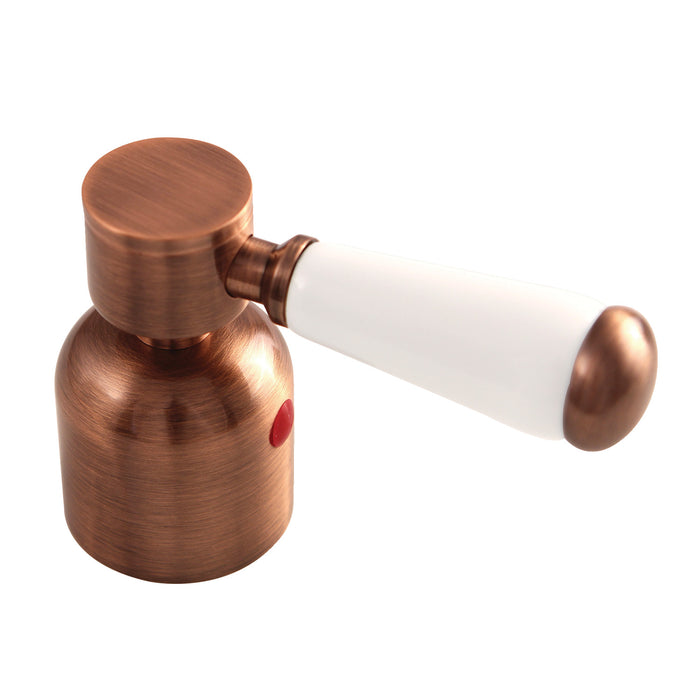 Kingston Paris KBH896DPLACH Metal with Porcelain Lever Handle (Hot Side), Antique Copper