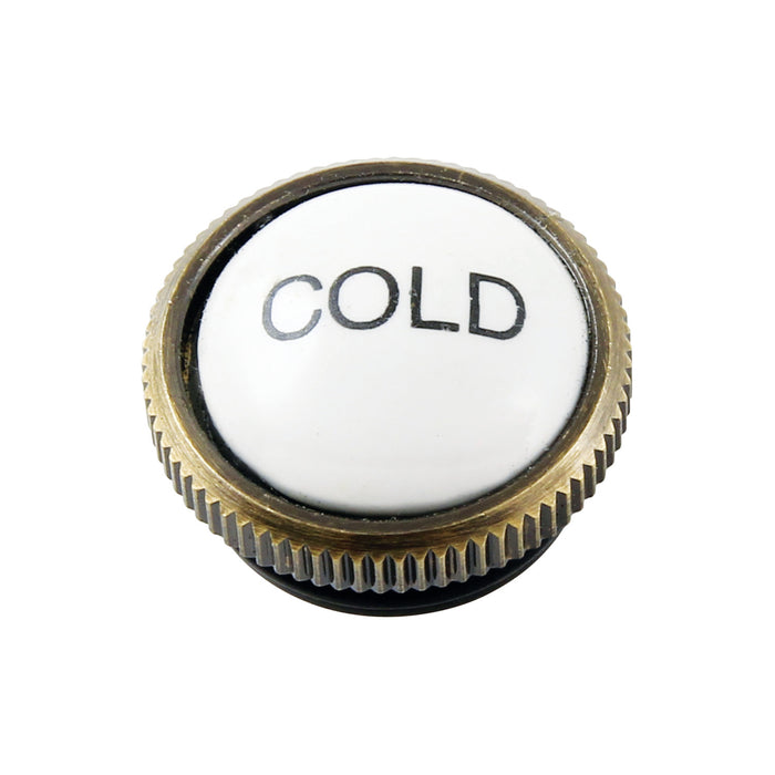 Kingston KBHI1793AXC Cold Handle Index Button, Antique Brass