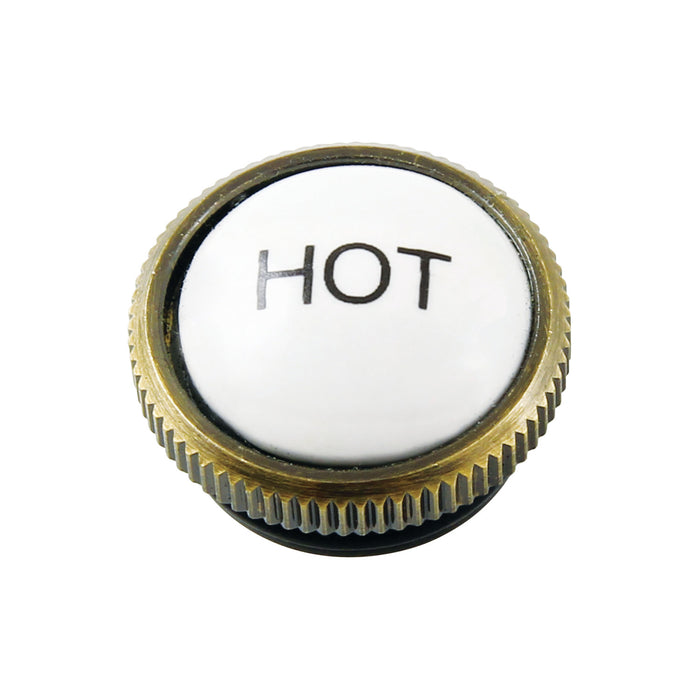 Kingston KBHI1793AXH Hot Handle Index Button, Antique Brass