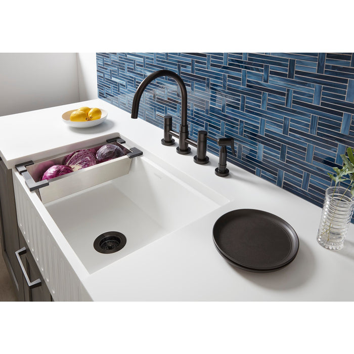 Kingston Made To Match KBS1005 3-1/2 Inch Kitchen Sink Basket Strainer Only, Oil Rubbed Bronze