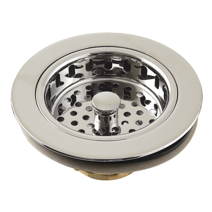 Kingston Made To Match KBS1006 3-1/2 Inch Kitchen Sink Basket Strainer Only, Polished Nickel