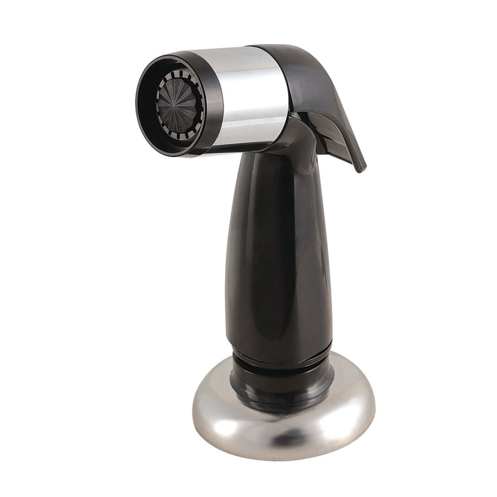 Kingston Made To Match KBS122SP Plastic Kitchen Faucet Side Sprayer, Black/Polished Chrome