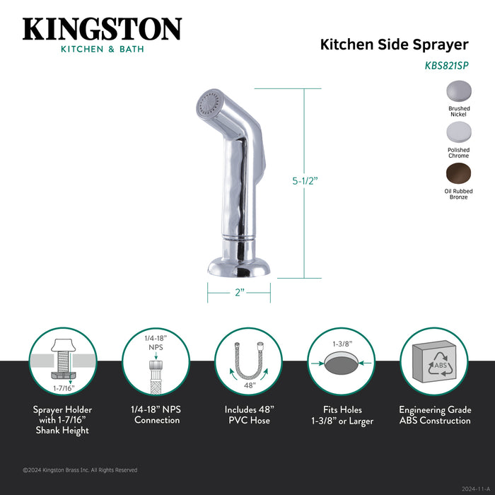 Kingston Gourmetscape KBS828SP Kitchen Side Sprayer, Brushed Nickel
