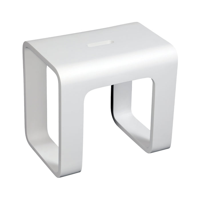 Kingston Sona KBSSA171416 - Descanso Solid Surface Bathroom Stool, Matte White