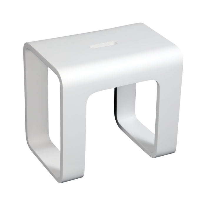 Kingston Sona KBSSA171416 - Descanso Solid Surface Bathroom Stool, Matte White