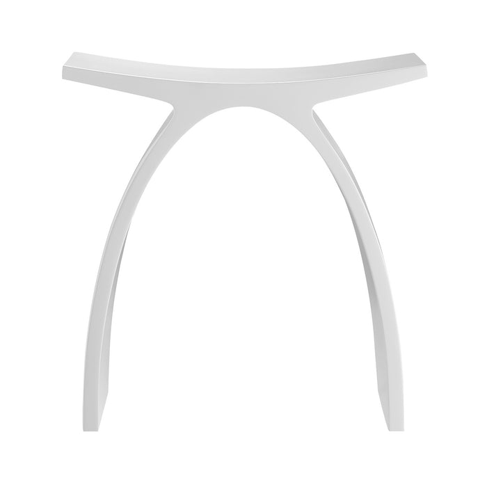 Descanso KBSSA17917 Solid Surface Arched Bathroom Stool, Matte White